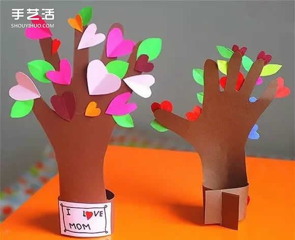幼兒園母親節(jié)禮物：“五指連心樹”手工制作 -  rpnrmr.com