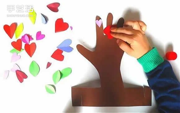 幼兒園母親節(jié)禮物：“五指連心樹”手工制作 -  rpnrmr.com