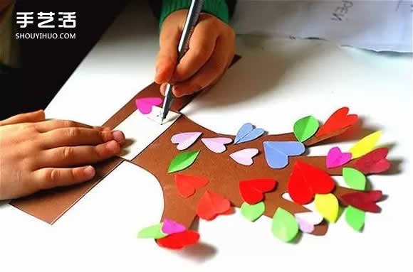 幼兒園母親節(jié)禮物：“五指連心樹”手工制作 -  rpnrmr.com