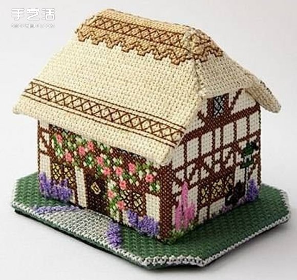 鉤針房屋模型手工制作 房子手工藝品鉤針DIY -  rpnrmr.com