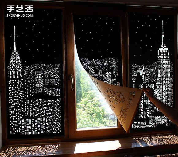 烏克蘭手工城市剪影窗簾 鐫刻白晝限定夜景 -  rpnrmr.com