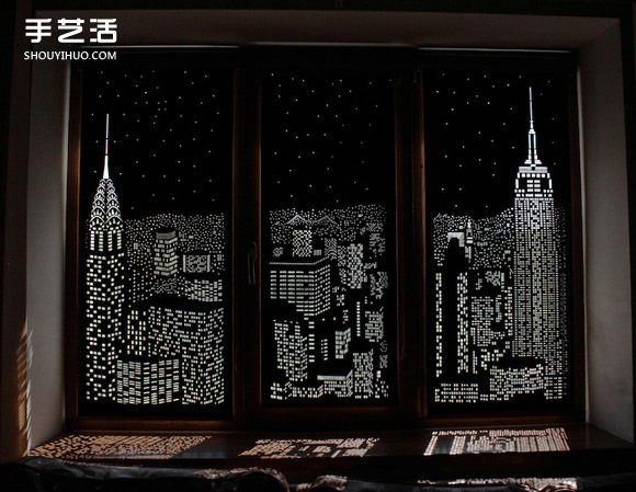 烏克蘭手工城市剪影窗簾 鐫刻白晝限定夜景 -  rpnrmr.com