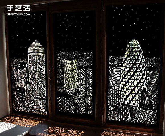 烏克蘭手工城市剪影窗簾 鐫刻白晝限定夜景 -  rpnrmr.com