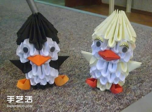 三角插鴨子怎么做圖解 三角插手工藝品鴨子制作 -  rpnrmr.com