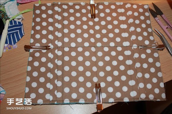 長款風(fēng)琴錢包制作教程 褐花麻布長錢包DIY圖解 -  rpnrmr.com