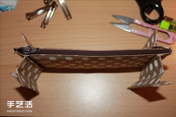 長款風(fēng)琴錢包制作教程 褐花麻布長錢包DIY圖解 -  rpnrmr.com