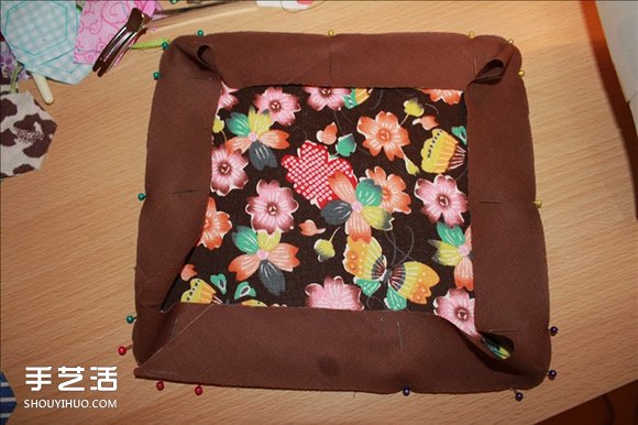 長款風(fēng)琴錢包制作教程 褐花麻布長錢包DIY圖解 -  rpnrmr.com