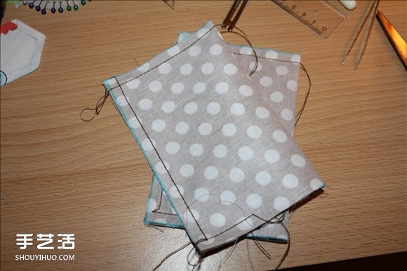 長款風(fēng)琴錢包制作教程 褐花麻布長錢包DIY圖解 -  rpnrmr.com