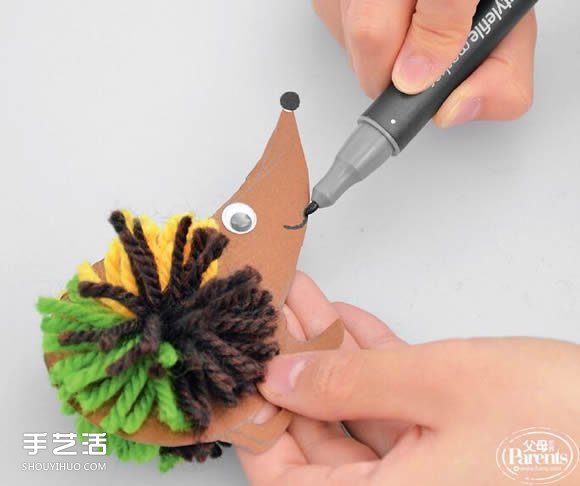 幼兒園小刺猬手工制作 簡(jiǎn)單卡紙刺猬的做法 -  rpnrmr.com