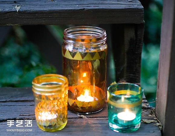 唯美玻璃燭臺DIY教程 玻璃瓶改造制作燭臺 -  rpnrmr.com