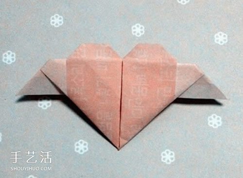 帶翅膀桃心的折紙方法 折紙有翅膀愛心圖解 -  rpnrmr.com