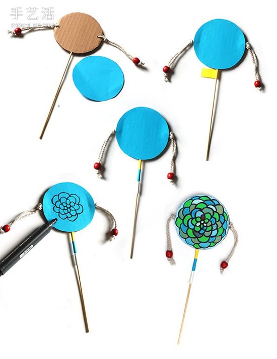 幼兒撥浪鼓玩具的做法 自制撥浪鼓的制作方法 -  rpnrmr.com