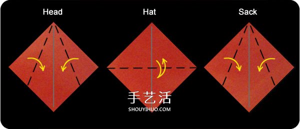 兒童圣誕老人的折法 簡(jiǎn)單折圣誕老人圖解教程 -  rpnrmr.com