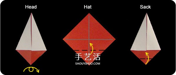 兒童圣誕老人的折法 簡(jiǎn)單折圣誕老人圖解教程 -  rpnrmr.com