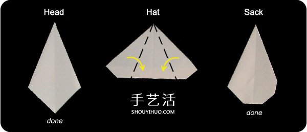 兒童圣誕老人的折法 簡(jiǎn)單折圣誕老人圖解教程 -  rpnrmr.com
