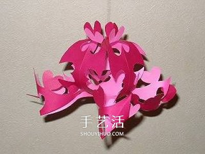 剪紙花朵掛飾的步驟圖 立體剪紙花掛飾的做法 -  rpnrmr.com