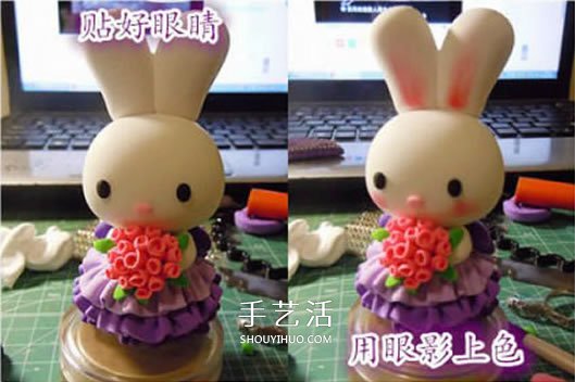 婚禮用情侶兔子擺件DIY 結(jié)婚兔子手工制作教程 -  rpnrmr.com