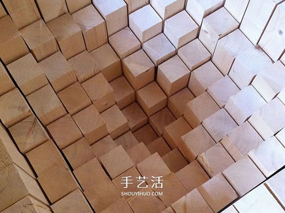3000塊木頭方塊 制作將地板吞噬的“陷阱” -  rpnrmr.com
