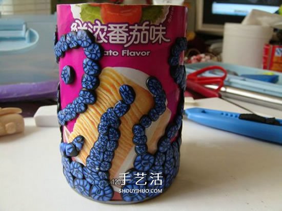 自制軟陶切片筆筒圖解 薯片筒做粘土切片筆筒 -  rpnrmr.com
