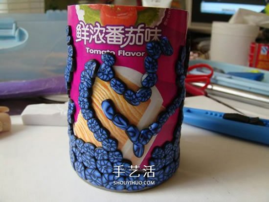 自制軟陶切片筆筒圖解 薯片筒做粘土切片筆筒 -  rpnrmr.com