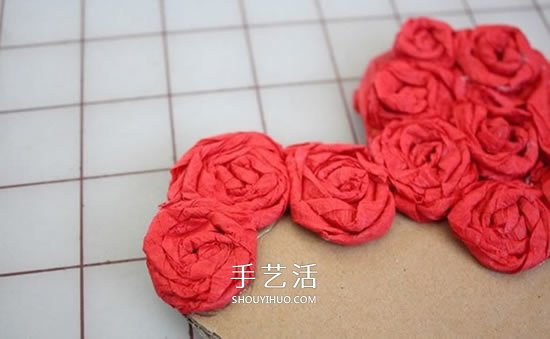皺紋紙玫瑰花掛飾DIY 婚禮情人節(jié)愛心裝飾制作 -  rpnrmr.com