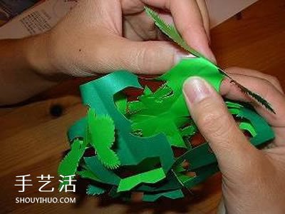 簡單掛飾的剪紙方法 綠蔭剪紙的折法和步驟圖 -  rpnrmr.com
