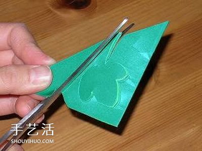 簡單掛飾的剪紙方法 綠蔭剪紙的折法和步驟圖 -  rpnrmr.com