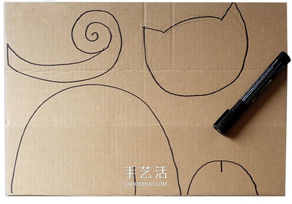 幼兒園手工制作貓咪 硬紙板小貓的做法圖解 -  rpnrmr.com