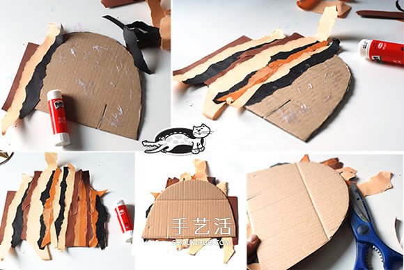 幼兒園手工制作貓咪 硬紙板小貓的做法圖解 -  rpnrmr.com
