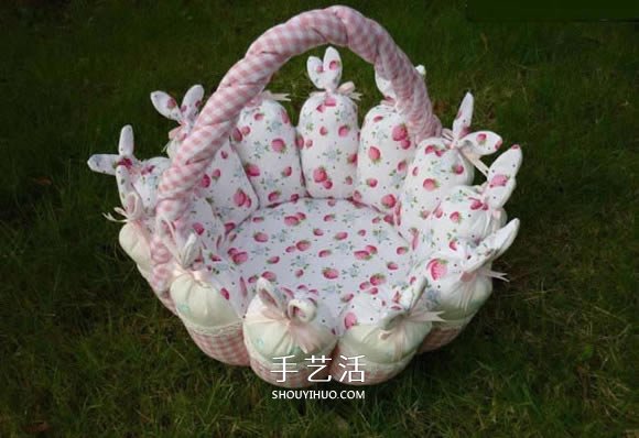 不織布可愛籃子DIY 自制圓形布藝籃子的方法 -  rpnrmr.com
