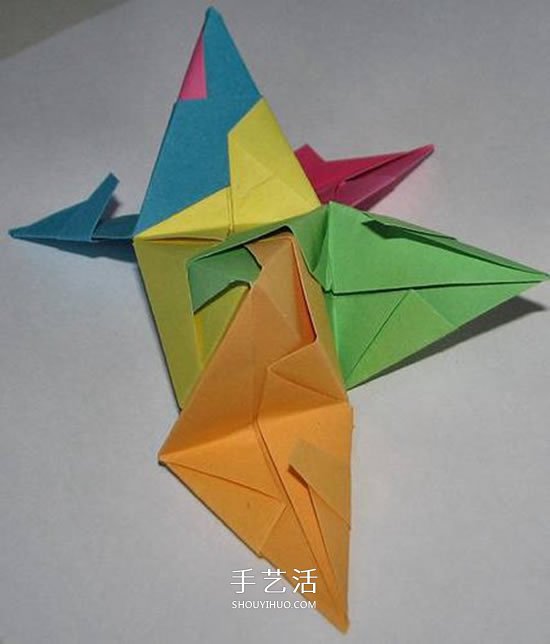 立體星星的折法圖解 折紙星星花球的步驟圖 -  rpnrmr.com