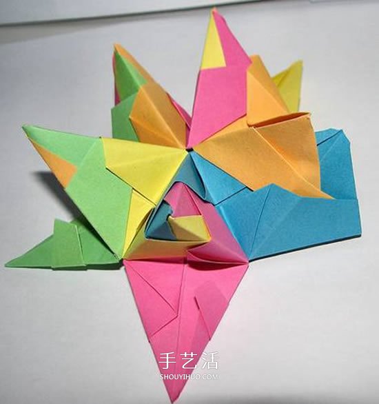 立體星星的折法圖解 折紙星星花球的步驟圖 -  rpnrmr.com