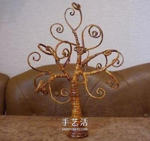 自制生命之樹的做法 廢舊報紙制作生命之樹 -  rpnrmr.com