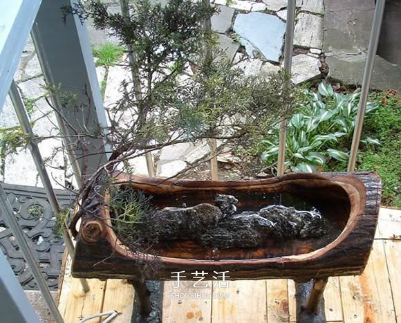 原木樹樁制作山水盆景 自制樹樁山水盆景方法 -  rpnrmr.com