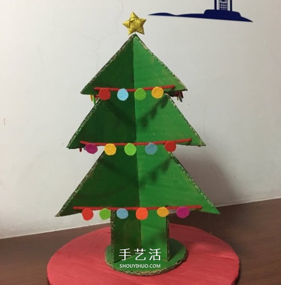 自制大圣誕樹的方法 瓦楞紙制作大立體圣誕樹 -  rpnrmr.com