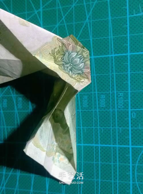 六角徽章的折法圖解 一元紙幣折紙六角徽章 -  rpnrmr.com