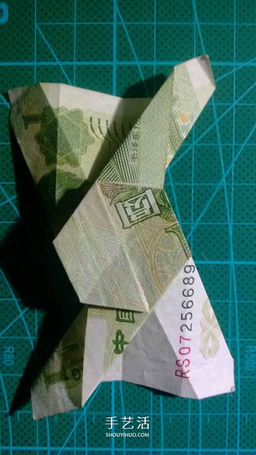 六角徽章的折法圖解 一元紙幣折紙六角徽章 -  rpnrmr.com