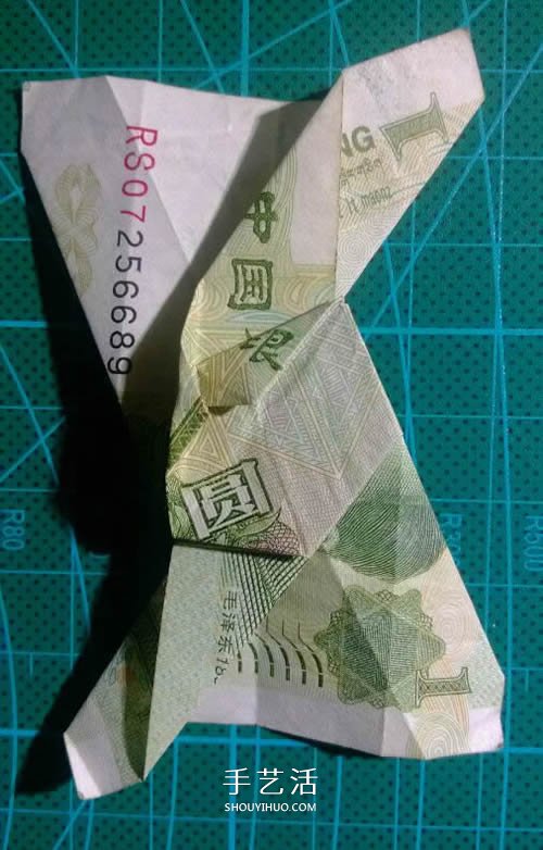 六角徽章的折法圖解 一元紙幣折紙六角徽章 -  rpnrmr.com