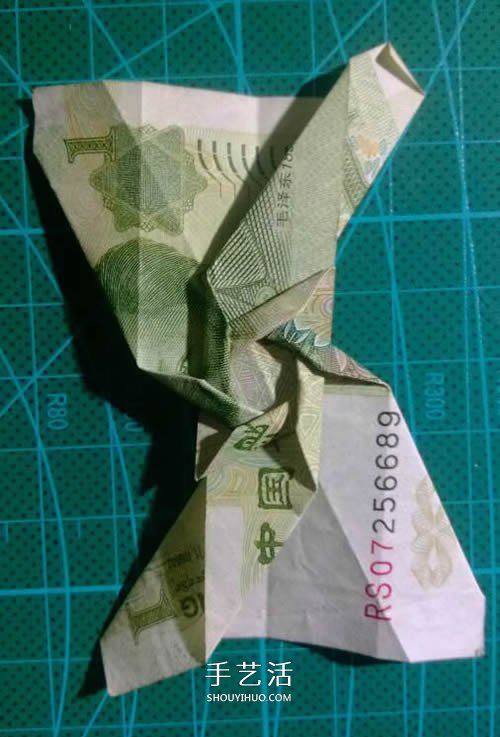 六角徽章的折法圖解 一元紙幣折紙六角徽章 -  rpnrmr.com