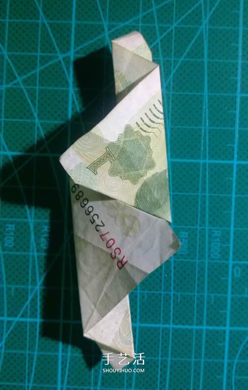 六角徽章的折法圖解 一元紙幣折紙六角徽章 -  rpnrmr.com