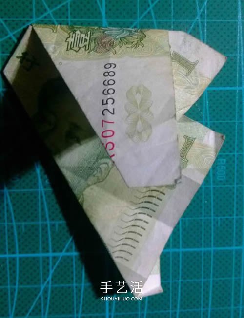 六角徽章的折法圖解 一元紙幣折紙六角徽章 -  rpnrmr.com
