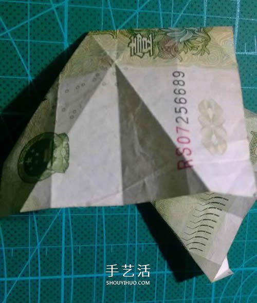 六角徽章的折法圖解 一元紙幣折紙六角徽章 -  rpnrmr.com