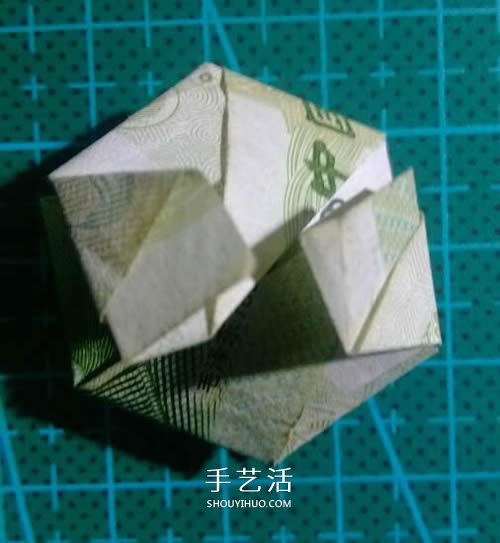 六角徽章的折法圖解 一元紙幣折紙六角徽章 -  rpnrmr.com