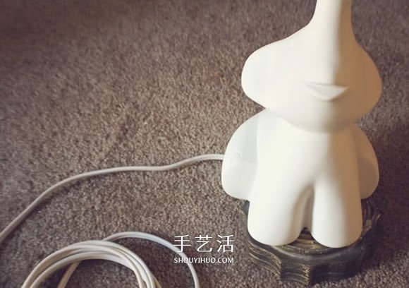 小象臺(tái)燈燈座制作方法 泡沫板石膏模DIY小象燈座 -  rpnrmr.com