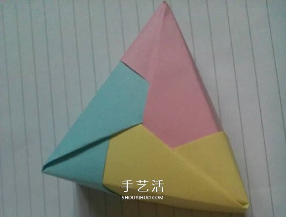 三角形紙盒折法帶蓋 折紙三角盒子圖解教程 -  rpnrmr.com
