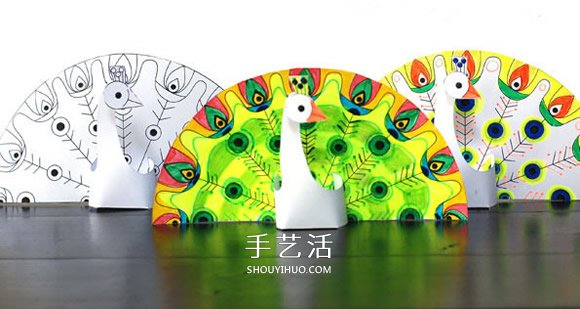 孔雀開(kāi)屏手工制作圖解 幼兒園剪紙做孔雀教程 -  rpnrmr.com