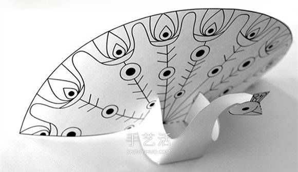 孔雀開(kāi)屏手工制作圖解 幼兒園剪紙做孔雀教程 -  rpnrmr.com