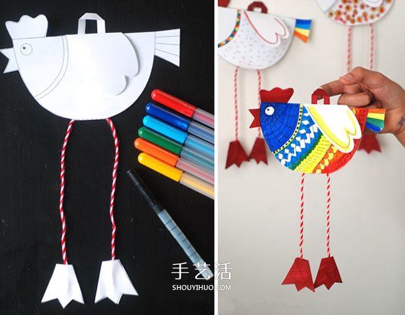 幼兒剪紙制作小雞掛飾 卡紙做小雞掛飾的方法 -  rpnrmr.com