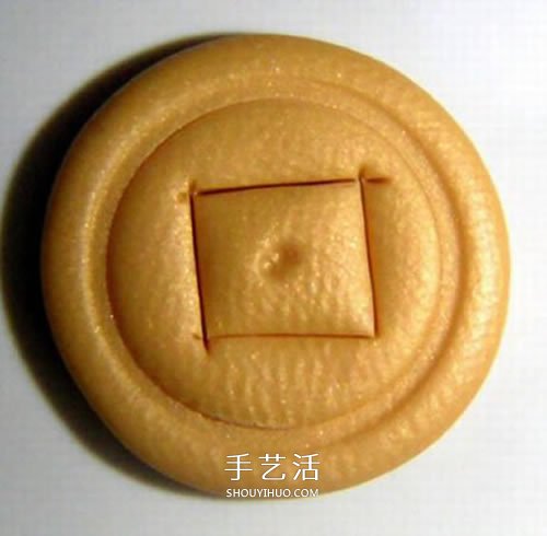 軟陶銅錢的制作方法 超輕粘土DIY制作銅錢圖解 -  rpnrmr.com