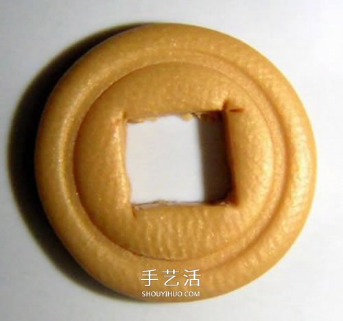 軟陶銅錢的制作方法 超輕粘土DIY制作銅錢圖解 -  rpnrmr.com